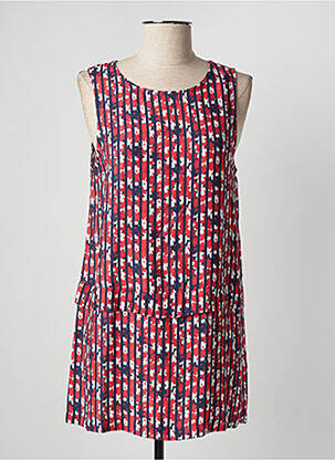 Tunique sans manche tissage crêpe rouge MEXX femme