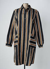 Robe mi-longue manches longues manches longues noir SEE THE MOON femme