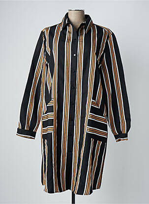 Robe mi-longue manches longues manches longues noir SEE THE MOON femme