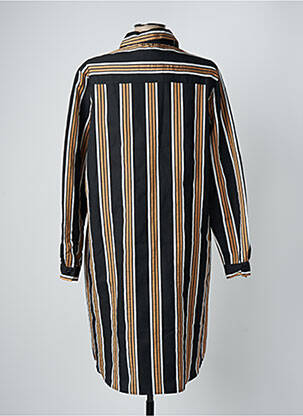 Robe mi-longue manches longues manches longues noir SEE THE MOON femme