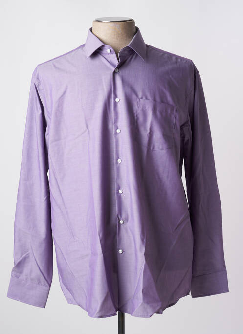 Chemise manches longues violet SEIDEN STICKER pour homme