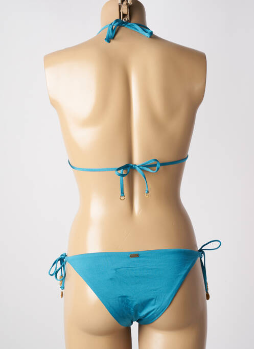 Maillot de bain 2 pièces stretch haut triangles bleu BANANA MOON femme