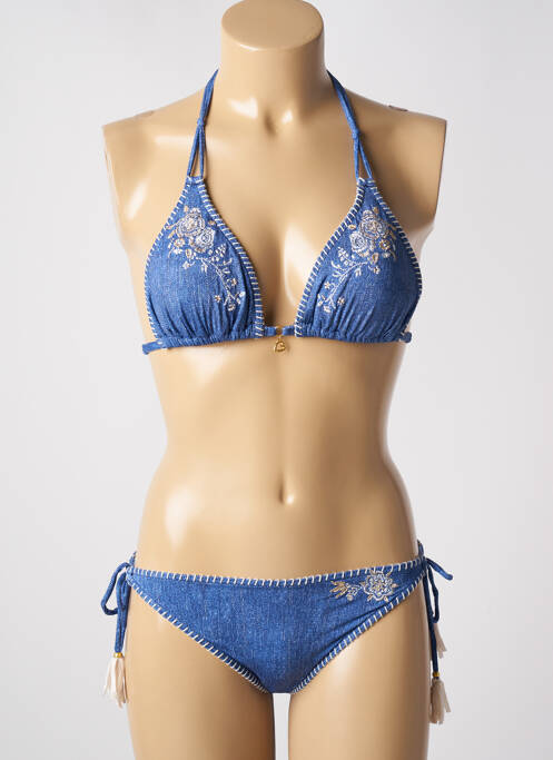 Maillot de bain 2 pièces bleu BANANA MOON pour femme