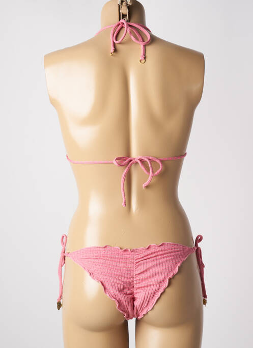 Maillot de bain 2 pièces stretch haut triangles rose BANANA MOON femme