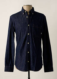 Chemise manches longues poches bleu JACK & JONES homme