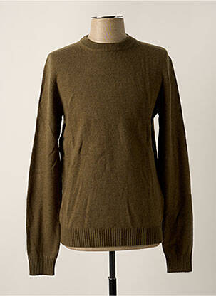 Pull tissage chiné manches longues vert JACK & JONES homme