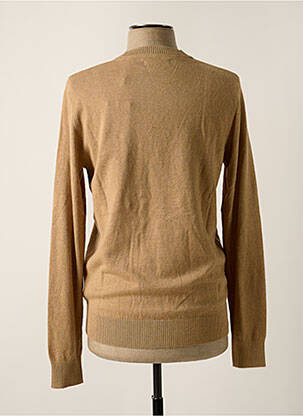 Pull tissage chiné manches longues beige JACK & JONES homme