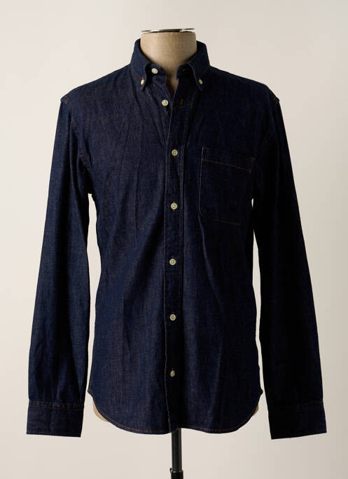 Chemise manches longues poches bleu JACK & JONES homme