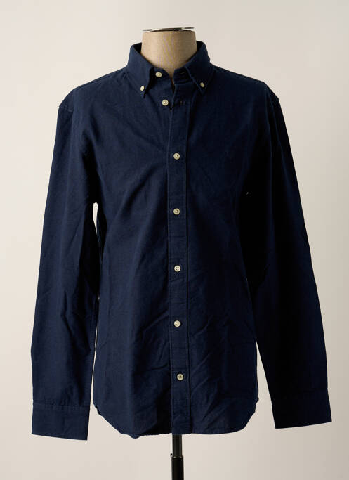 Chemise manches longues bleu JACK & JONES pour homme