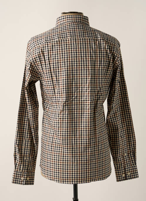 Chemise manches longues marron JACK & JONES pour homme