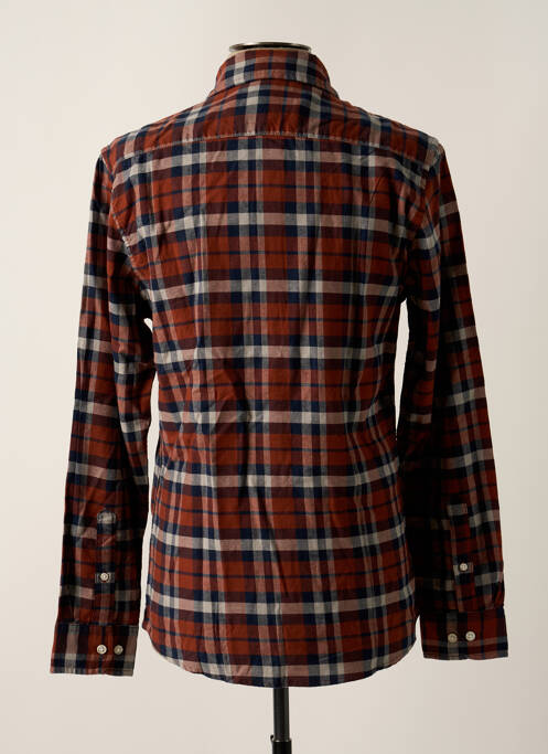 Chemise manches longues marron SELECTED homme