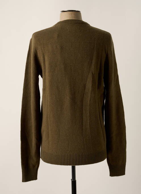 Pull tissage chiné manches longues vert JACK & JONES homme