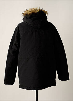 Parka poignets bords-côtes a capuche noir JACK & JONES homme