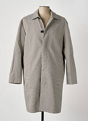 Manteau long coupe droite sans capuche beige MINIMUM homme