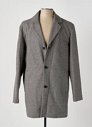Manteau long coupe droite sans capuche beige JACK & JONES homme