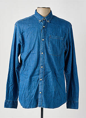 Chemise manches longues bleu JACK & JONES pour homme