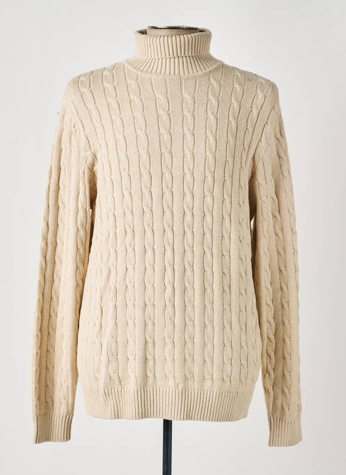 Pull col roulé beige SELECTED pour homme