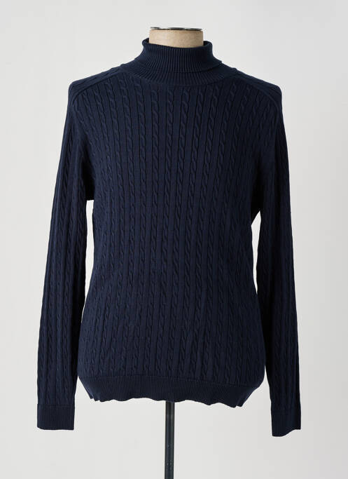 Pull col roulé bleu SELECTED pour homme