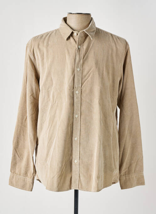 Chemise manches longues beige SELECTED pour homme