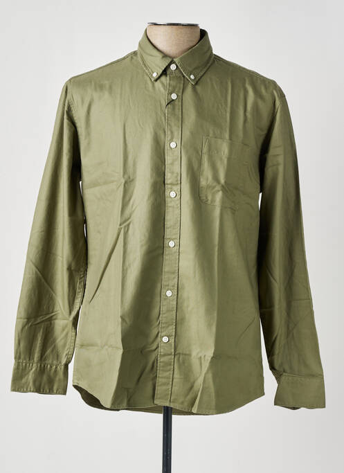 Chemise manches longues vert SELECTED pour homme