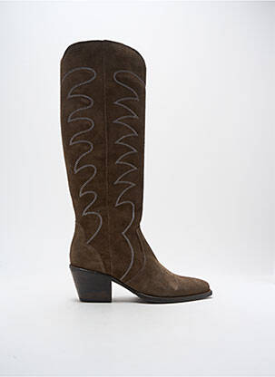 Bottes cubain talon de 4 à 6cm marron MURATTI femme
