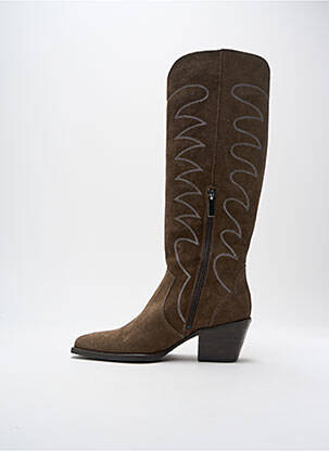 Bottes cubain talon de 4 à 6cm marron MURATTI femme