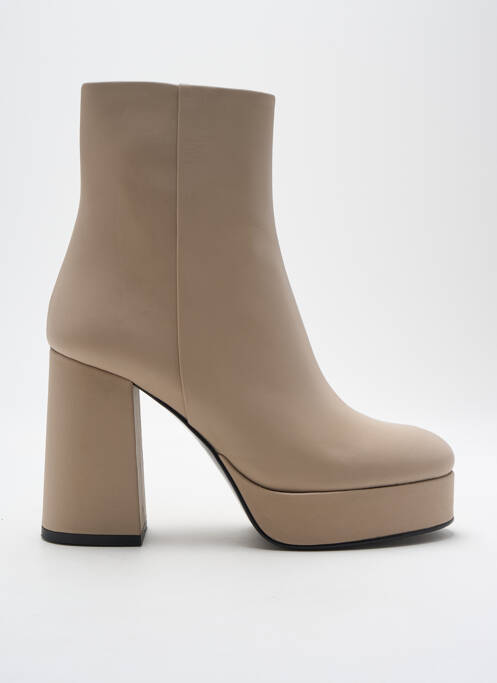 Bottines/Boots beige BRUNO PREMI pour femme