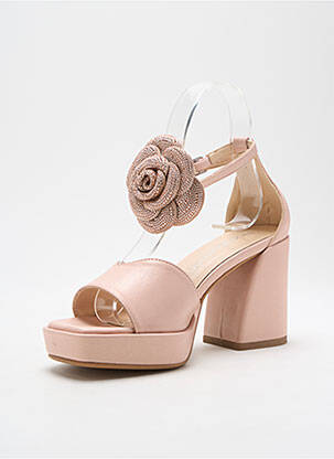 Tongs strass talon de 4 à 6cm rose NOA HARMON femme