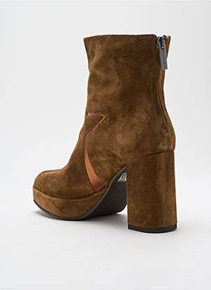 Bottines/boots matière lisse talon de 4 à 6cm marron ROSEMETAL femme