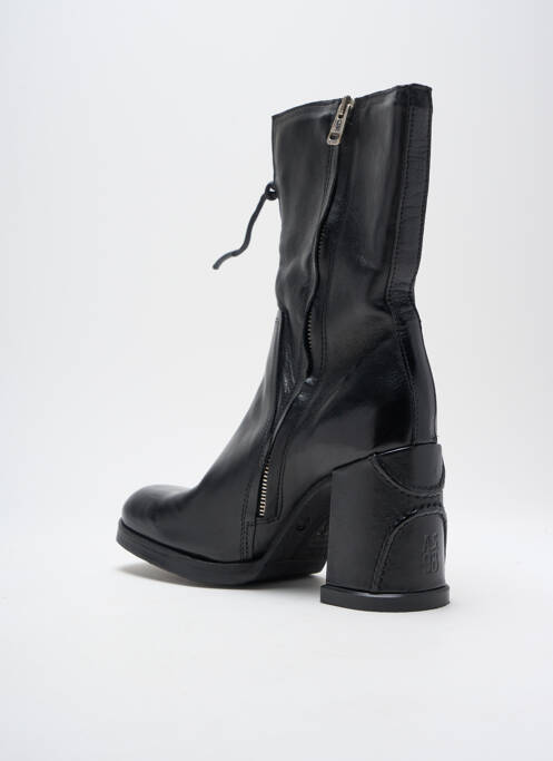 Bottines/boots tissage satiné talon de 4 à 6cm noir A.S.98 femme