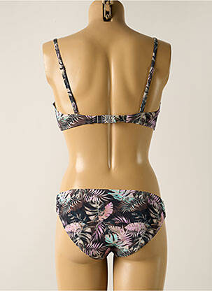 Maillot de bain 2 pièces stretch haut bandeau gris DAG ADOM femme