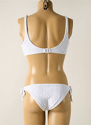 Maillot de bain 2 pièces stretch haut soutien-gorge avec mousse de rembourrage amovible blanc YSABEL MORA femme