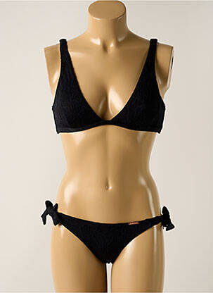 Maillot de bain 2 pièces stretch haut soutien-gorge avec mousse de rembourrage amovible noir YSABEL MORA femme