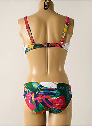 Maillot de bain 2 pièces stretch haut soutien-gorge moulé vert YSABEL MORA femme