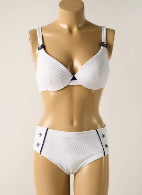 Maillot de bain 2 pièces blanc YSABEL MORA pour femme