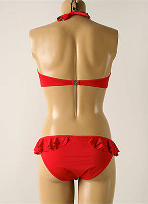Maillot de bain 2 pièces stretch haut bandeau rouge PRINCESS K femme