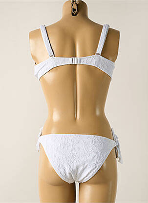Maillot de bain 2 pièces stretch haut soutien-gorge moulé blanc YSABEL MORA femme