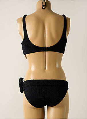 Maillot de bain 2 pièces stretch haut soutien-gorge avec mousse de rembourrage amovible noir YSABEL MORA femme