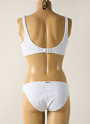 Maillot de bain 2 pièces stretch haut soutien-gorge avec mousse de rembourrage amovible blanc YSABEL MORA femme