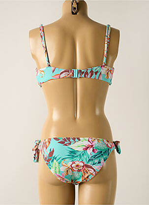 Maillot de bain 2 pièces stretch haut soutien-gorge avec mousse de rembourrage amovible bleu YSABEL MORA femme