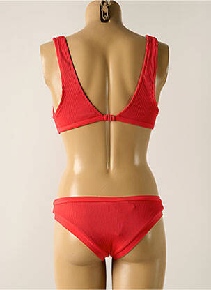 Maillot de bain 2 pièces stretch haut soutien-gorge avec mousse de rembourrage amovible rouge PROTEST femme