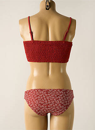 Maillot de bain 2 pièces stretch haut bandeau rouge PROTEST femme