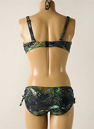 Maillot de bain 2 pièces stretch haut soutien-gorge emboitant vert OLYMPIA femme