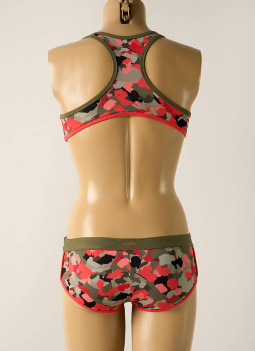 Maillot de bain 2 pièces effet matière satinée vert PROTEST fille