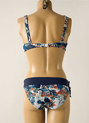 Maillot de bain 2 pièces stretch haut soutien-gorge emboitant bleu LAGON BLEU femme