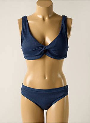 Maillot de bain 2 pièces stretch haut soutien-gorge avec mousse de rembourrage amovible bleu PROTEST femme