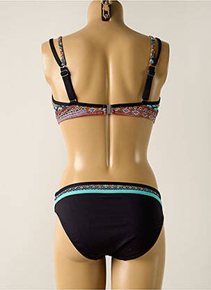 Maillot de bain 2 pièces stretch haut soutien-gorge emboitant noir LPB femme