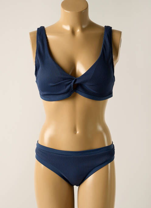 Maillot de bain 2 pièces stretch haut soutien-gorge avec mousse de rembourrage amovible bleu PROTEST femme