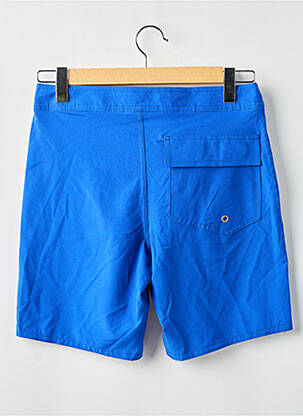 Short de bain effet matière satinée bleu SUN PROJECT homme