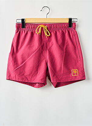 Short de bain tissage popeline rouge SUN PROJECT homme